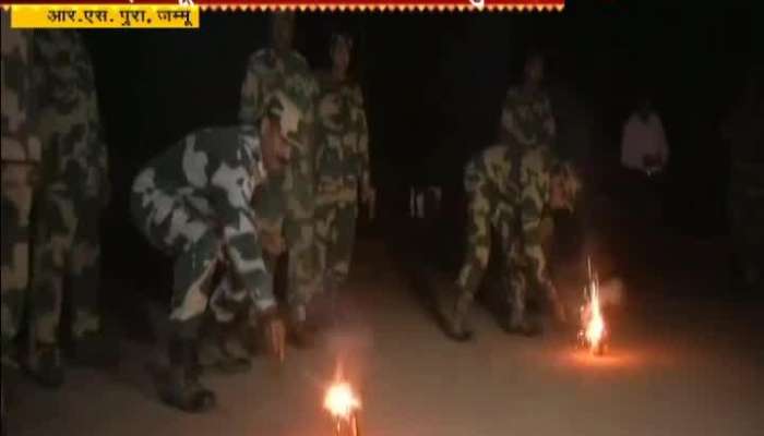 Jammu RS Pura BSF Jawan Celebration Diwali At Border