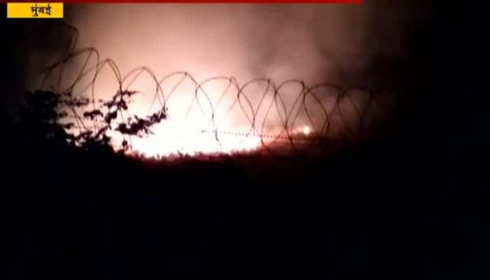 Mumbai Goregaon Massive Fire Break Out Behind Filmcity Habala Pada Jungle Covering Massive Area