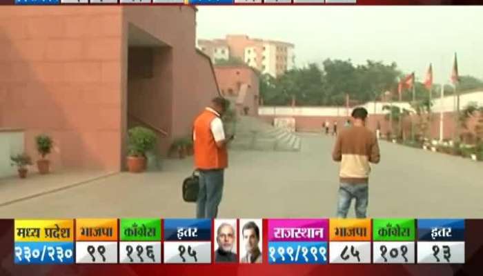 New Delhi BJP Party Office Silent As No Win In Any States 