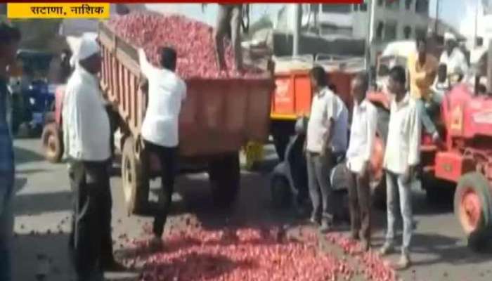 Farmers in Nashik thrown away onions due to low price rate