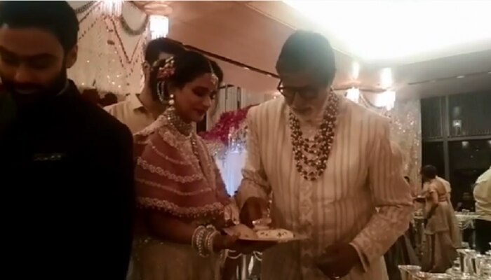 VIDEO : अंबानींच्या लग्नात अमिताभ-शाहरुख-आमिर बनले वाढपी 