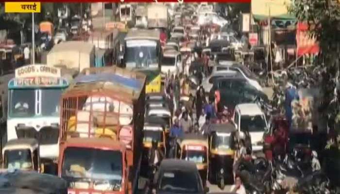 Vasai Road Traffic Jam Due To Cleansiness Awerness