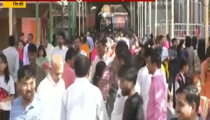 Shirdi Crowded By Devotees To Take Darshan On New Year Celebration