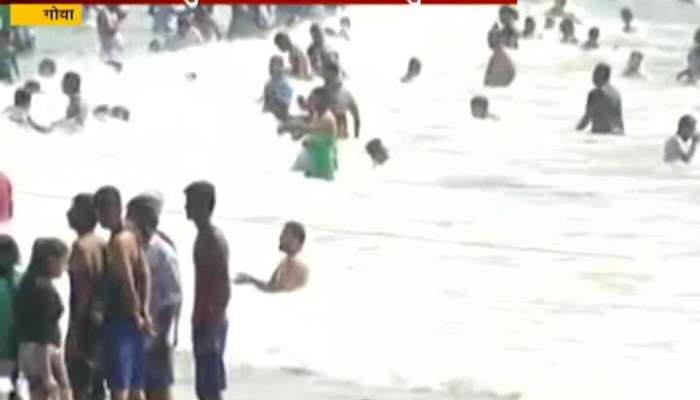 Goa Tourists Throng At Beach Ahead Of New Year Celebrations