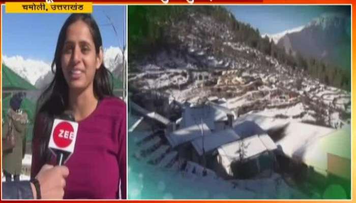 snowfall in chamoli in uttarakhand