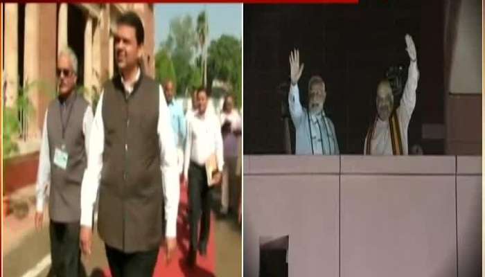 CM Devendra Fadnavis meets Amit Shah and PM Narendra Modi