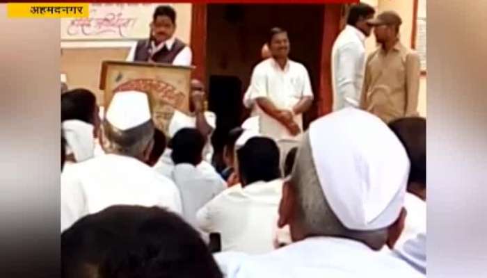 Ahmednagar MP Dilip Gandhi Threaten Farmers