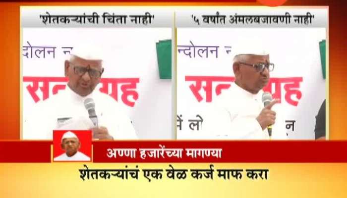 Activist Anna Hazare Criticise Maharashtra Government On Begning Of Hunger Strike
