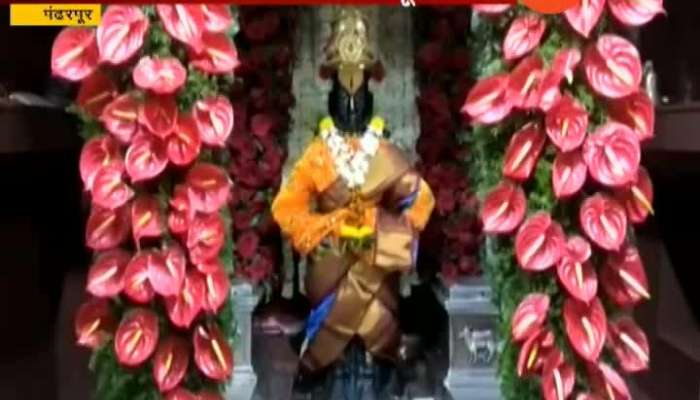 Pandharpur Vithal Rukhmani Beautifully Decoarted On Eve Of Basant Panchami