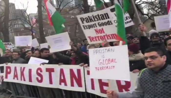 न्यूयॉर्कमध्ये पाकिस्तानविरोधी घोषणाबाजी; व्हिडिओ व्हायरल