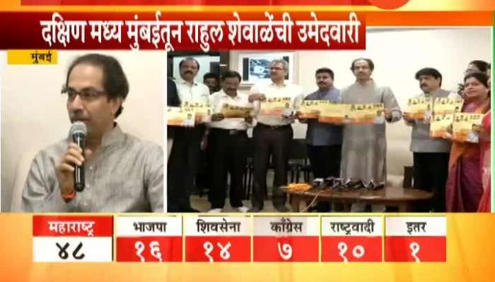  Mumbai Uddhav Thackeray Declare Rahul Shewale As A Candidate From His Ward