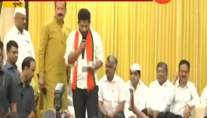  Mumbai Sujay Vikhe Patil Join BJP Party In Front Of CM Fadanvis