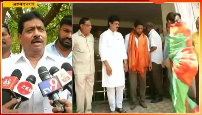 Ahmednagar BJP MP Dilip Gandhi Reaction On Sujaya Vikhe Patil To Fill A Candidate Form