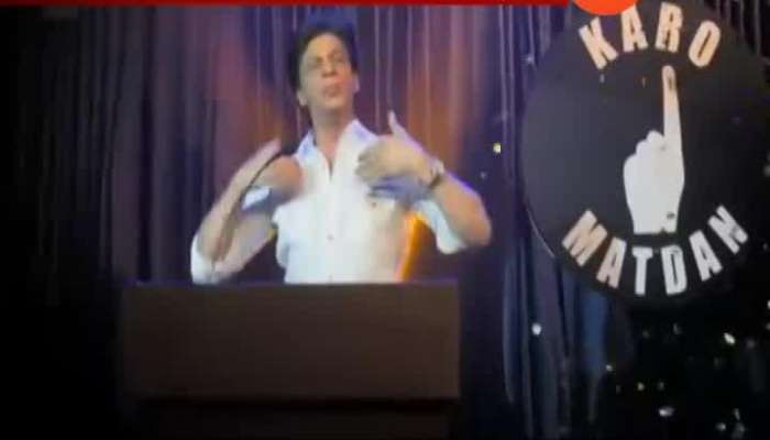  Bollywood Actor Shahrukh Khan Sings For Public Awareness Campaign To Vote