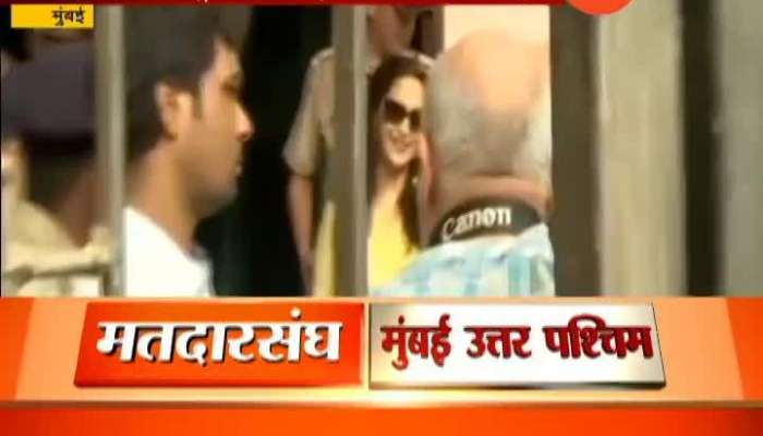 Mumbai Actor Madhuri Dixit Cast Her Vote LS Election