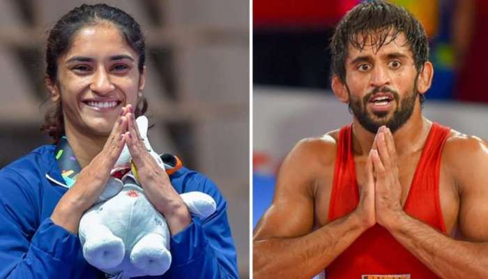 बजरंग पुनिया, विनेश फोगटची राजीव गांधी खेलरत्न पुरस्कारासाठी शिफारस