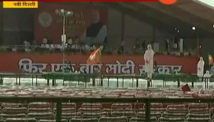 New Delhi BJP Rally Prepration At Ram Leela Maidan