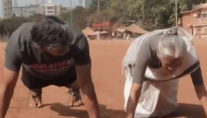  VIDEO : मिलिंद सोमणची आईही &#039;fitness freak&#039;