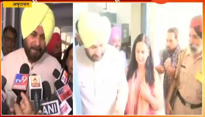 Amritsar Congress Leader Navjot Singh Sidhu Casts His Vote With Wife For Lok Sabha Election