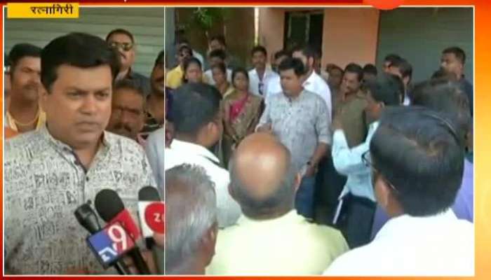Ratnagiri Uday Samant Got Angry On MIDC Officer For Giving Water For Industrial Use Ratnagiri Uday Samant Got Angry On MIDC Officer For Giving Water For Industrial Use