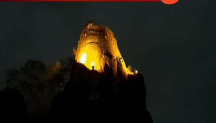 Raigad Restoration Work With Lights For Raigad Fort Started