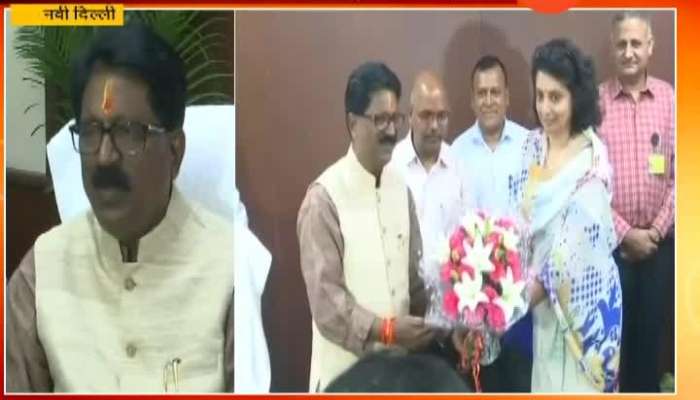 New Delhi Shivsena Cabinet Minister Arvind Sawant Take Charge