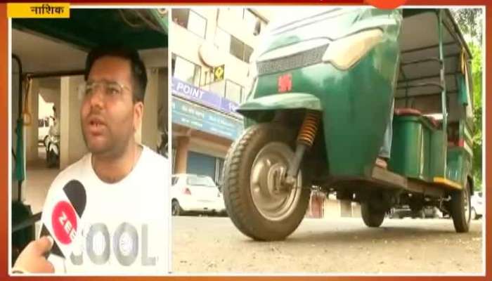 Nashik Ankush Magji Introduce Solar Panel Auto Rickshaw