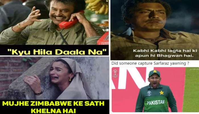 #IndiaVsPakistan : सरफराजची जांभई ते पाकिस्तानची पराभवी मुद्रा; सोशल मीडियावर मीम्सना उधाण 