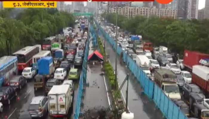 Mumbai JVLR Heavy Traffic Jam