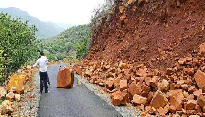 उत्तर पुणे जिल्ह्यात जोरदार पाऊस, दोन ठिकाणी कोसळल्या दरड