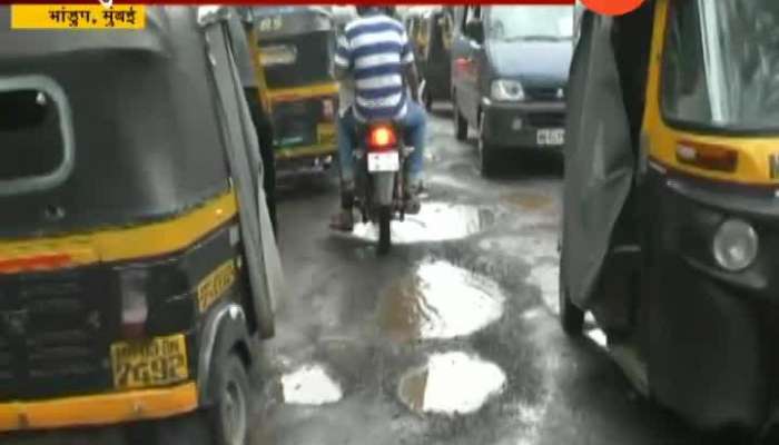  Mumbai Bhandup Road Potholes After Rain
