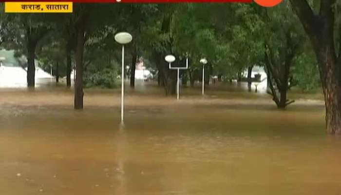 Satara flood on village in karad