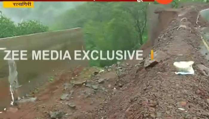 Amba ghat Road slide In Ratnagiri