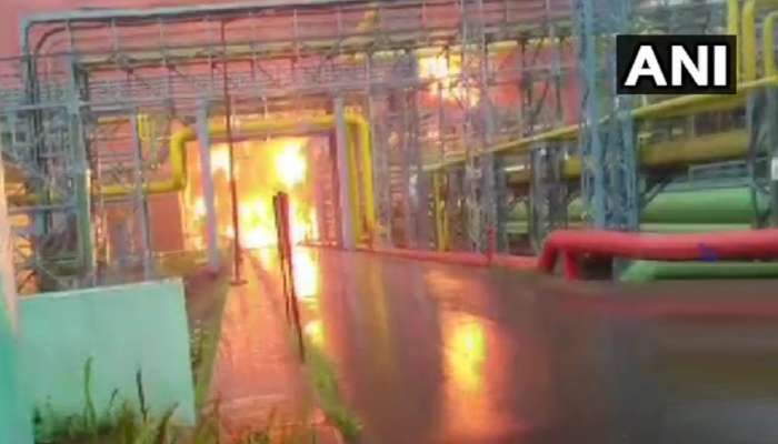उरण येथील ओएनजीसी गॅस प्रकल्पात मोठी आग, तीन कर्मचारी जखमी