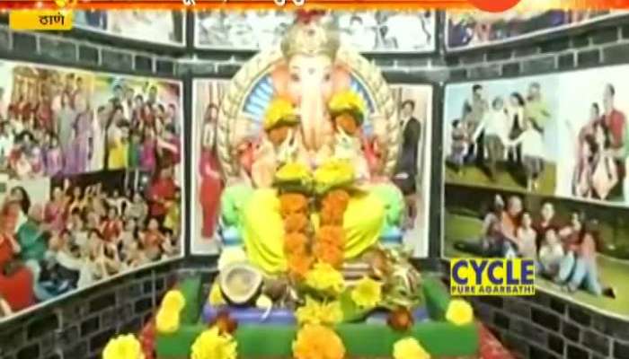 Thane Verma Family Eco Friendly Ganesha Decorated By Giving Social Message