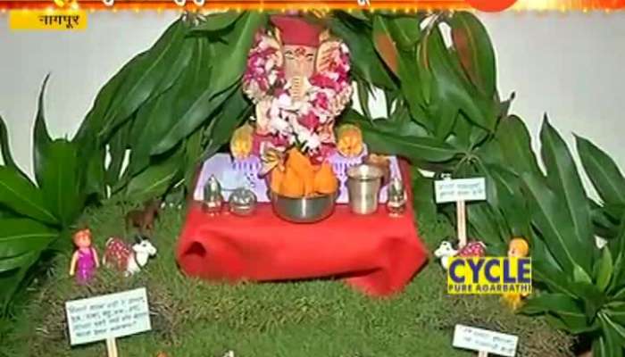 Nagpur Budhadev Family Celebrating Eco Friendly Ganesha