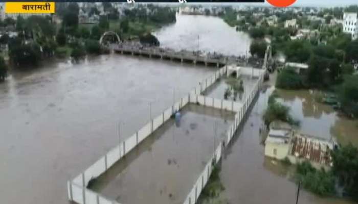 Baramati Flood River Water logging All bridge Closed 26 Sep 2019