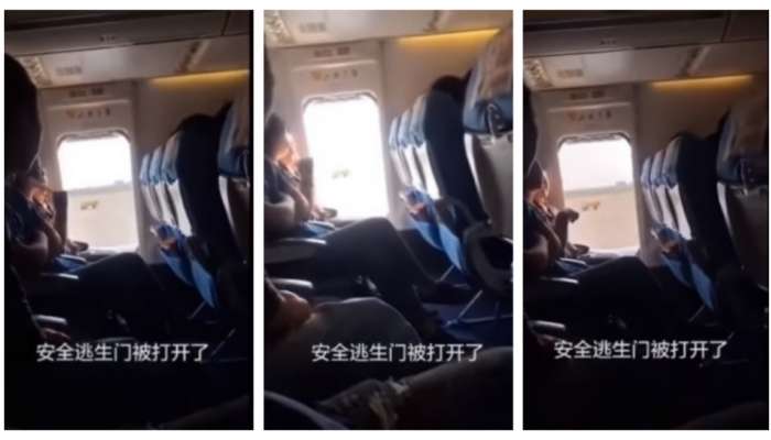 VIDEO : विमानात ताजी हवा खाण्यासाठी महिलेने उघडली खिडकी 