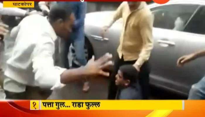 MLA Prakash Mehta supporters vandalise Parag Shah car