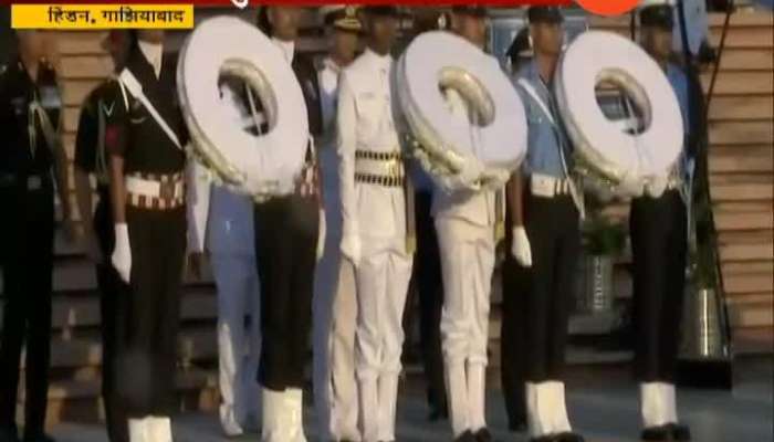 Gaziabad Army Navy Air Force Paying Tribute To Martyr On Indian Airforce Day