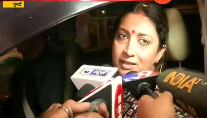  Mumbai Smriti Irani in Mumbai To Campaign For BJPs Manisha Choudhary