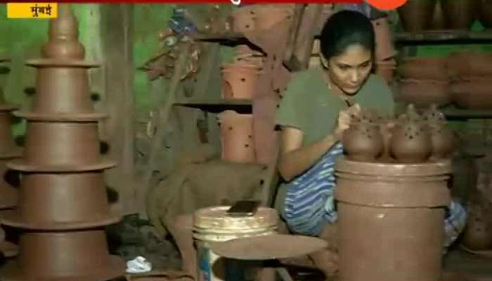 Mumbai Kumbharwada People Busy In Final Stage Of Making Diyas