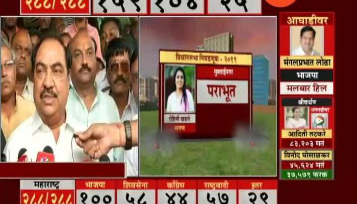 Jalgaon BJP Leader Eknath Khadse On Lossing Vidhan Sabha Election