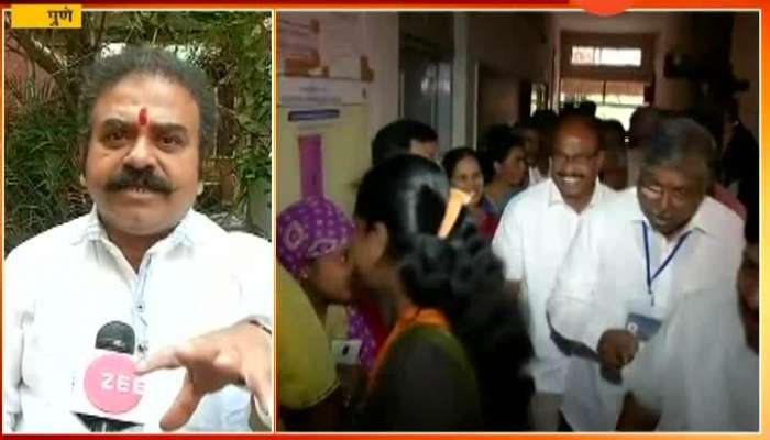 Pune BJP Leader Chandrakant Patil Distributing Saree To Women On Eve of Diwali