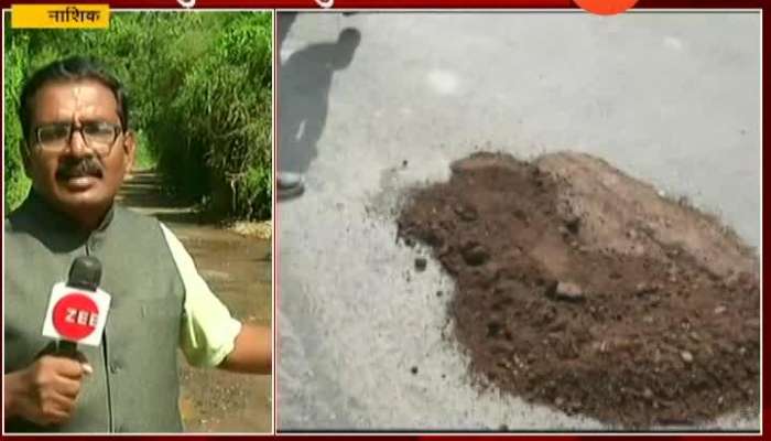 Nashik Mahanagar Palika Filling Potholes With Red Soil