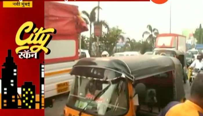 City Scan Navi Mumbai People On Traffic Jam And Illegal Parking