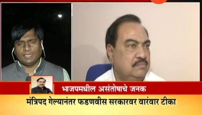 BJP Leader Eknath Khadse To Meet Maharashtra CM Uddhav Thackeray After Meeting Sharad Pawar