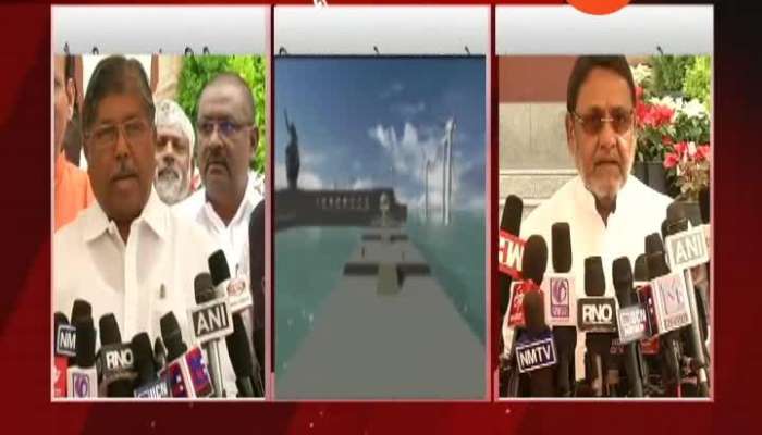BJP And NCP On Corruption In Shivaji Memorial In Arabian Sea.