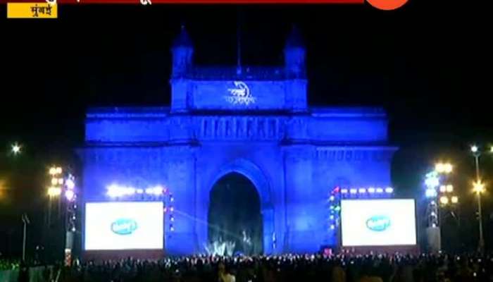 Mumbai Gate Way Of India New Year Celebrations At 11 PM