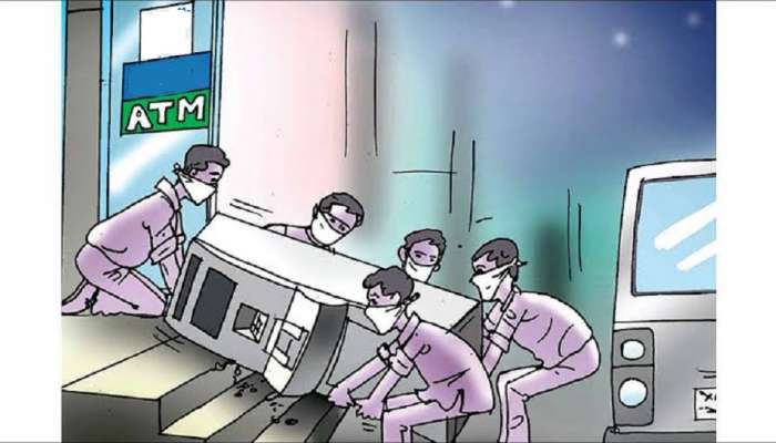 फोडता आलं नाही म्हणून चोरट्यांनी 'एटीएम' उखडून नेलं